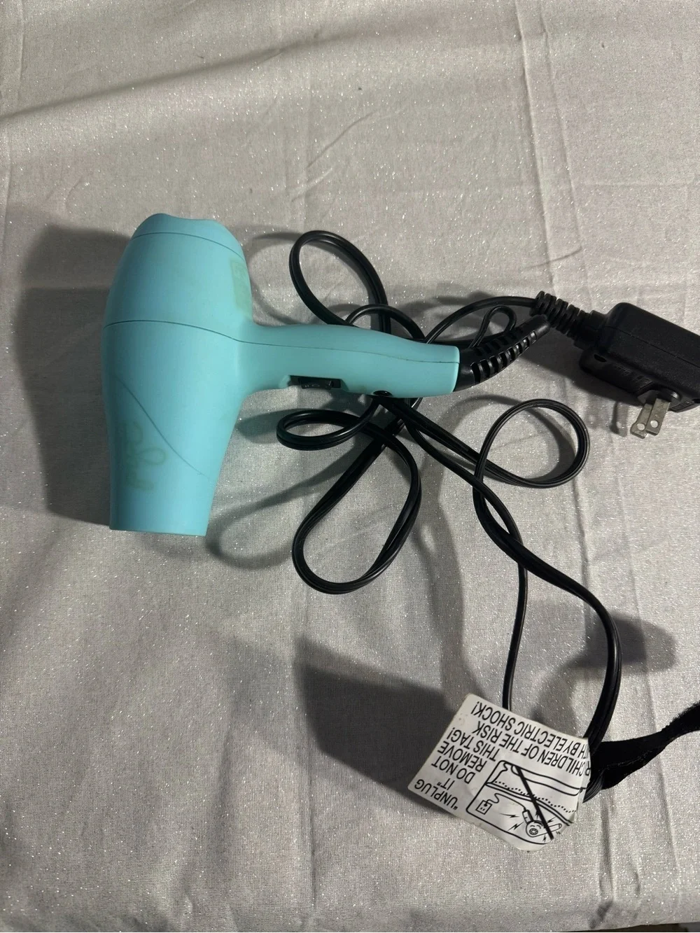 Compact Blue Women's Hair Dryer - Lightweight Travel Styling Tool